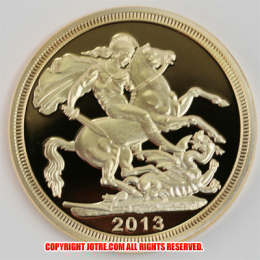 2013年 ソブリン金貨(レプリカコイン) Gold Sovereigns - St. George & Dragon Design
