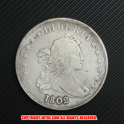 ドレイプト・バスト・ヘラルディック・イーグル銀貨1802年(レプリカ 