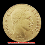 エンペラー ナポレオンIII 1970-B 20フラン金貨(レプリカコイン)