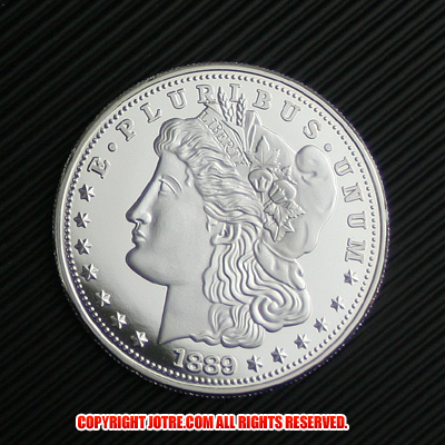 【公式ショップ】 モルガン1ドル銀貨1889年プルーフ(レプリカコイン) | ジョーク コレクション