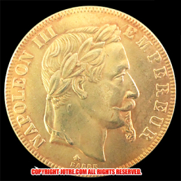 エンペラー ナポレオンIII 1966-A 50フラン金貨(レプリカコイン)