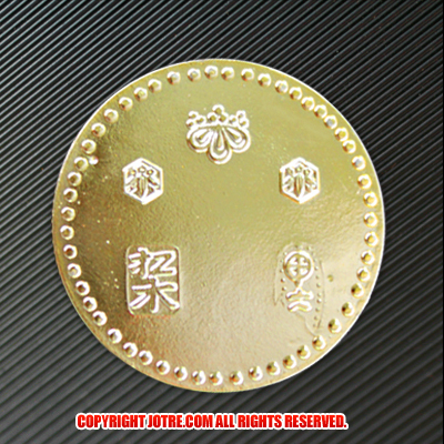 24金 純金 甲州金 金貨 ストラップ 甲州印伝巾着付 レプリカ