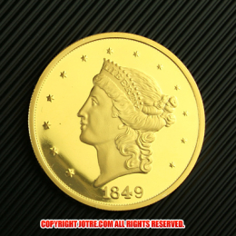 リバティヘッド・ダブルイーグル20ドル金貨1849年(レプリカコイン)