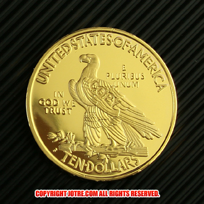 インディアンヘッド・イーグル・ゴールド10ドルコイン1909年プルーフ(レプリカコイン) | ジョークトレジャー