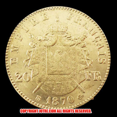 エンペラー ナポレオンIII 1970-B 20フラン金貨(レプリカコイン